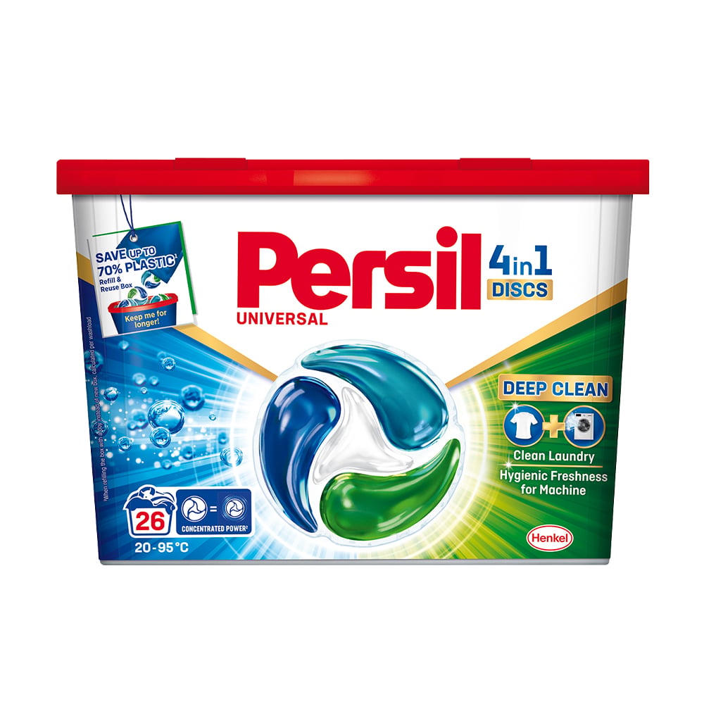 Диски для прання Persil Universal 4 in 1 Discs Deep Clean, 26 циклів прання, 26 шт